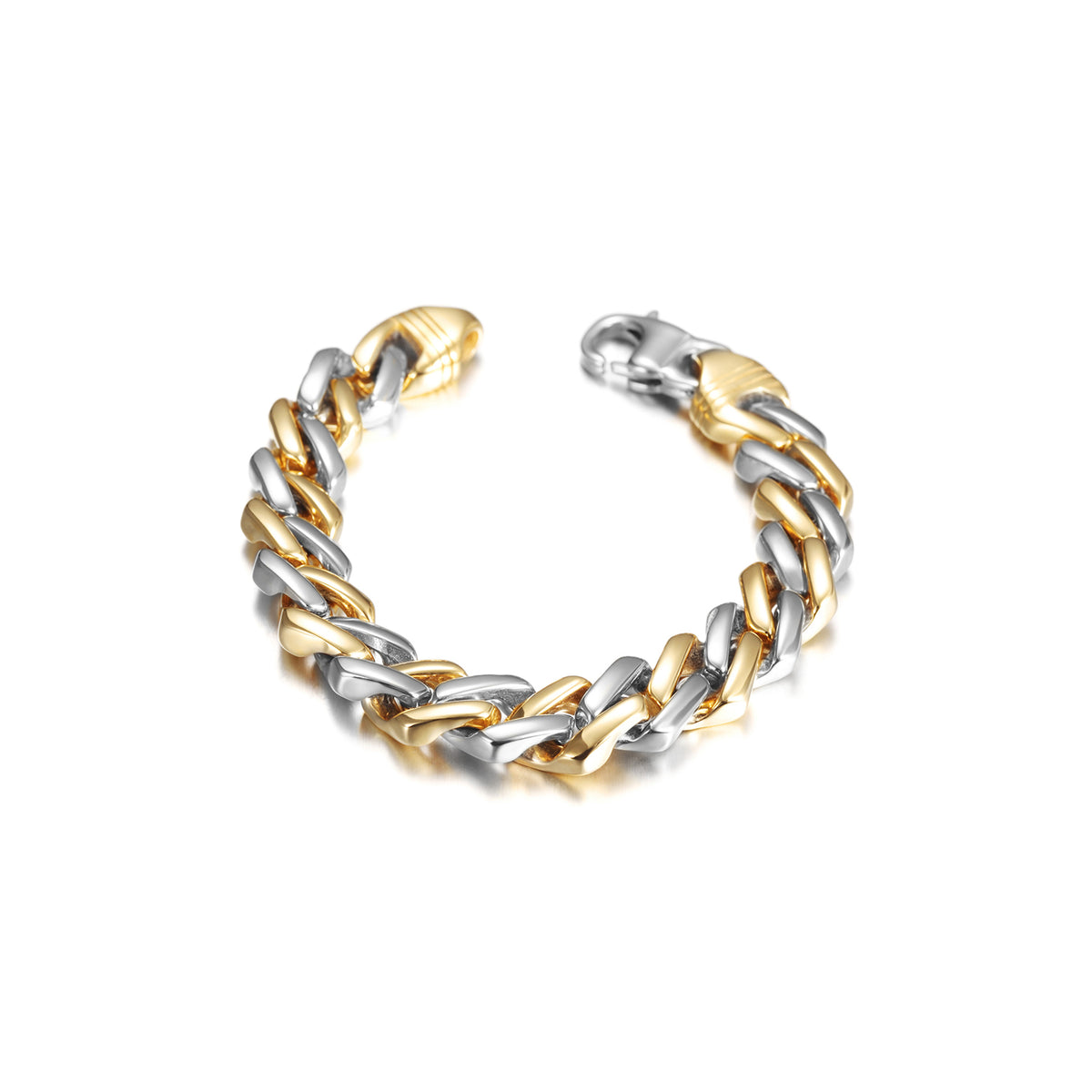 Oval Cuban Bracelet with Lobster Clasp