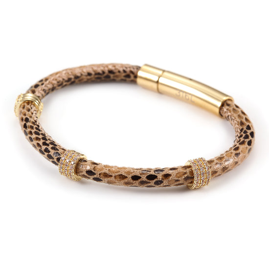 Gold body leopard print bracelet-NSB1413STGCGDZD