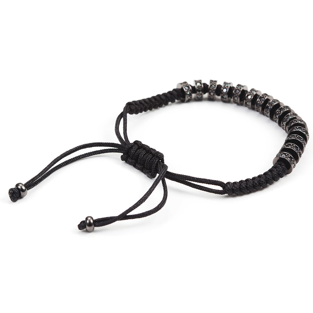 Black rope bracelet-NSB1437ST