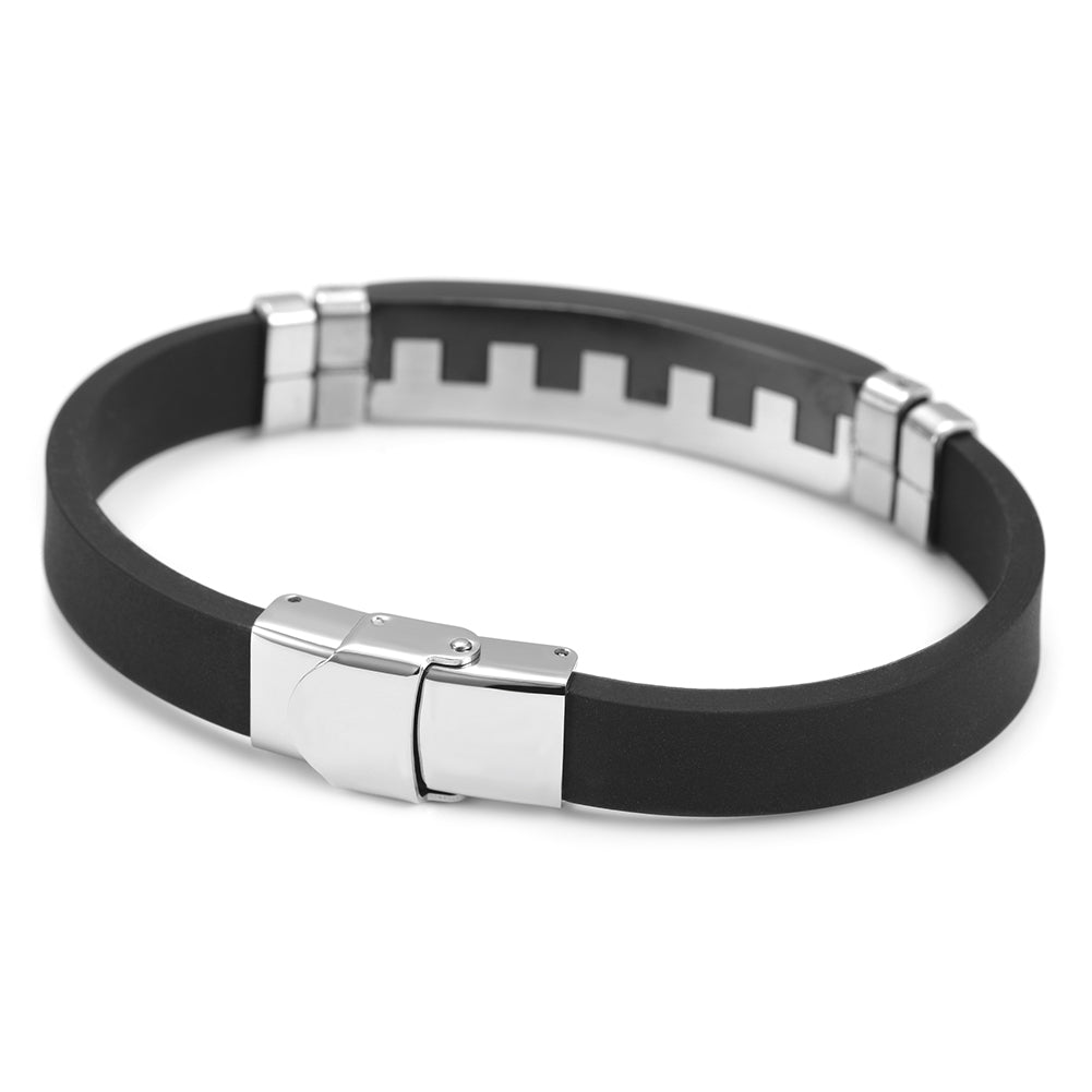 Black Belt Intercolor Bracelet-NSB1481STL