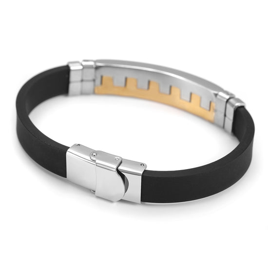 Black Belt Intercolor Bracelet-NSB1481STL