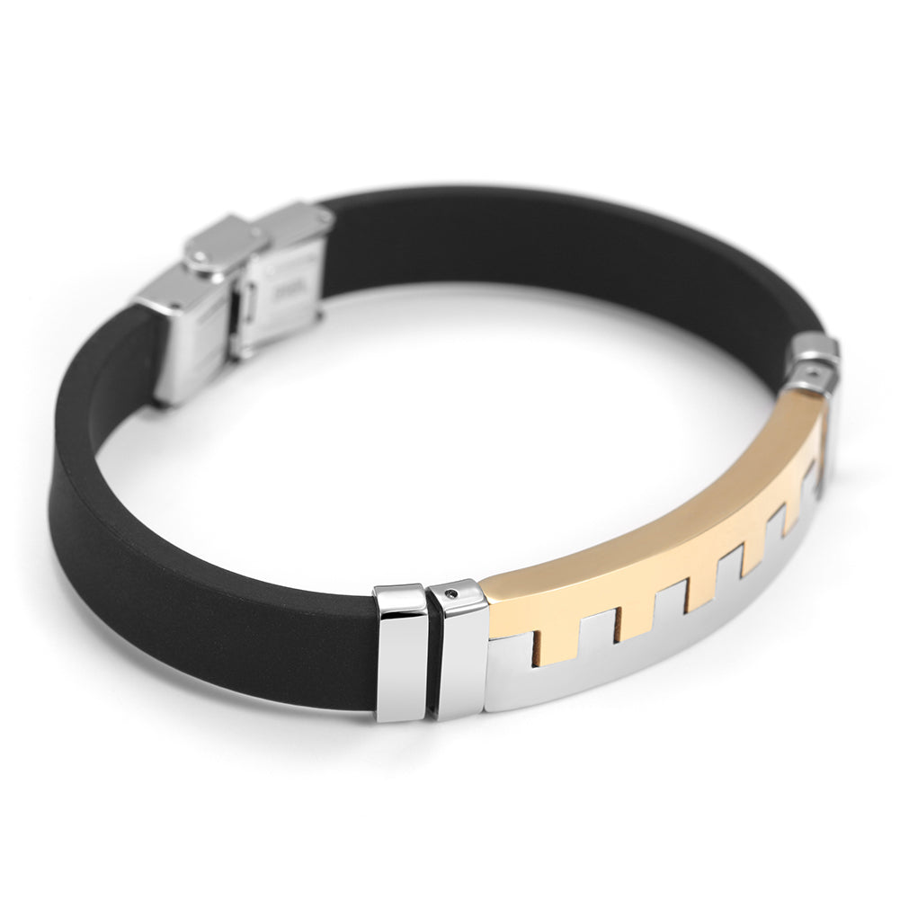 Black Belt Intercolor Bracelet-NSB1481STL