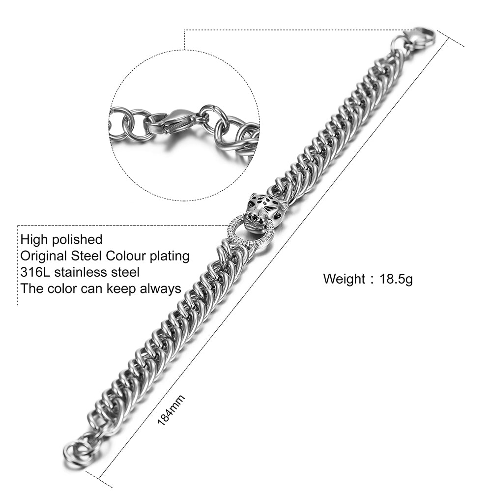 Stainless steel interlocking bracelet-NSB1495ST