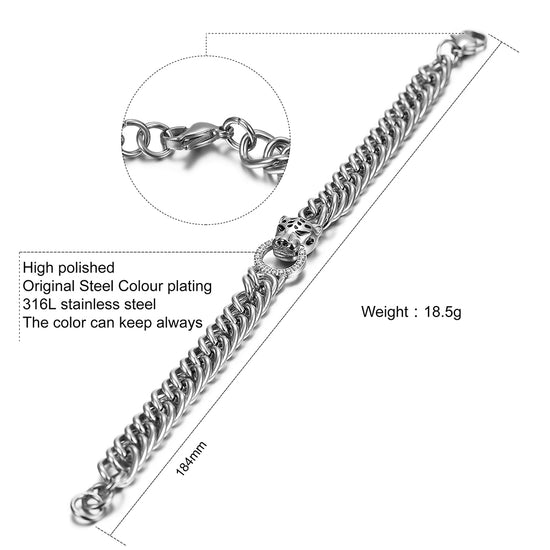 Stainless steel interlocking bracelet-NSB1495ST