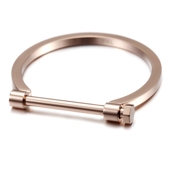 Stainless steel C-shaped bracelet-NSB1498STM