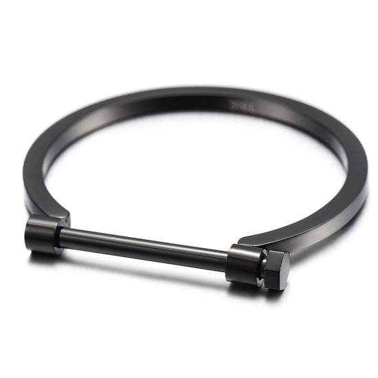 Stainless steel C-shaped bracelet-NSB1498STL