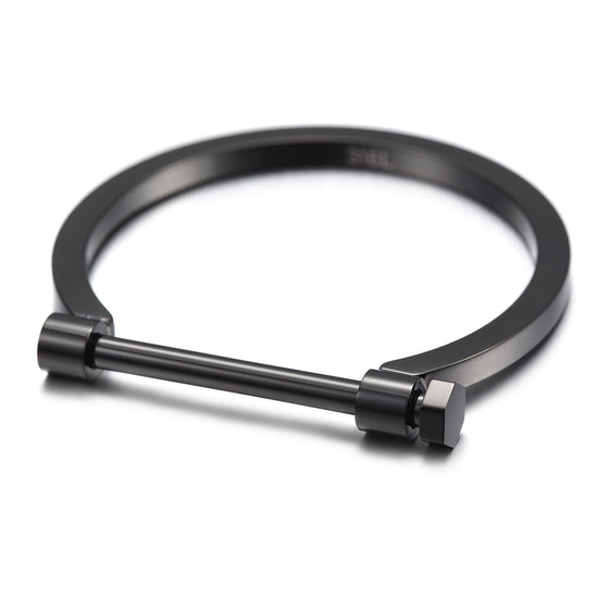 Stainless steel C-shaped bracelet-NSB1498STM