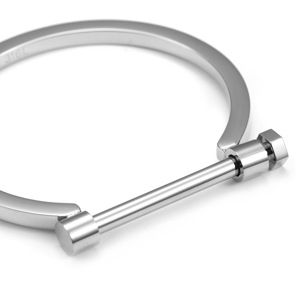 Stainless steel C-shaped bracelet-NSB1498STM