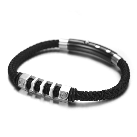 Hemp rope stainless steel bracelet-NSB1499ST