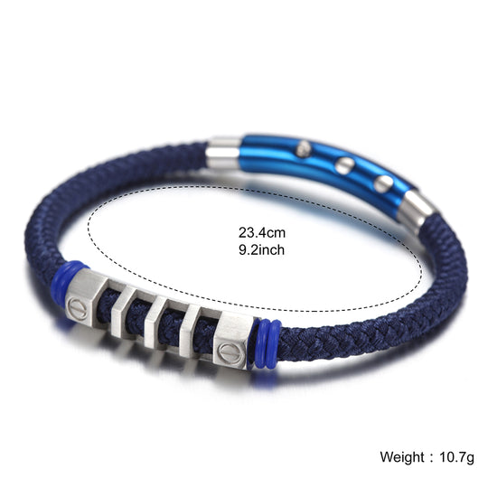 Hemp rope stainless steel bracelet-NSB1499ST