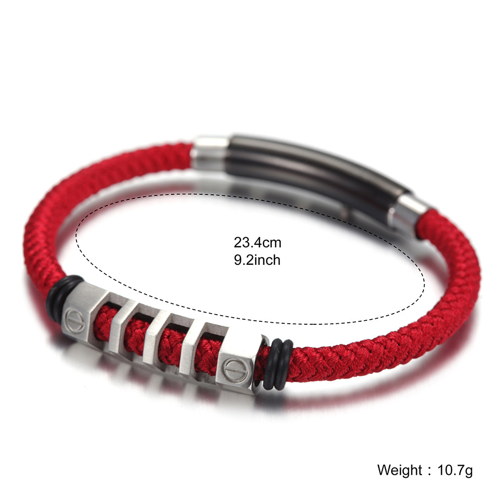 Hemp rope stainless steel bracelet-NSB1499ST