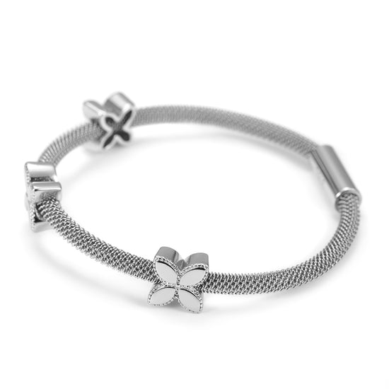 Spiral circular flower bracelet-NSB1518ST