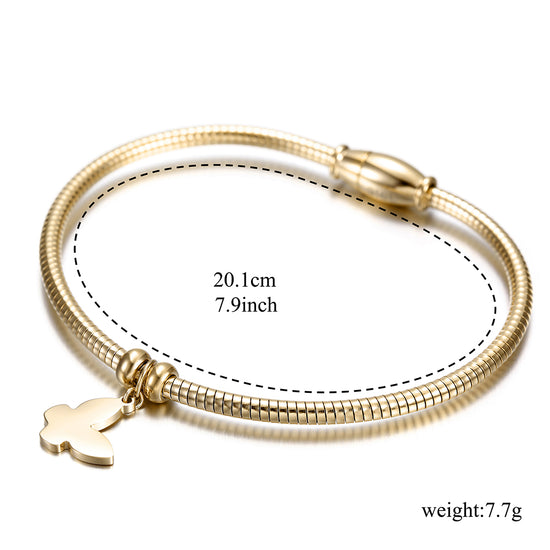 Cable Rabbit Head Bracelet-NSB1523ST