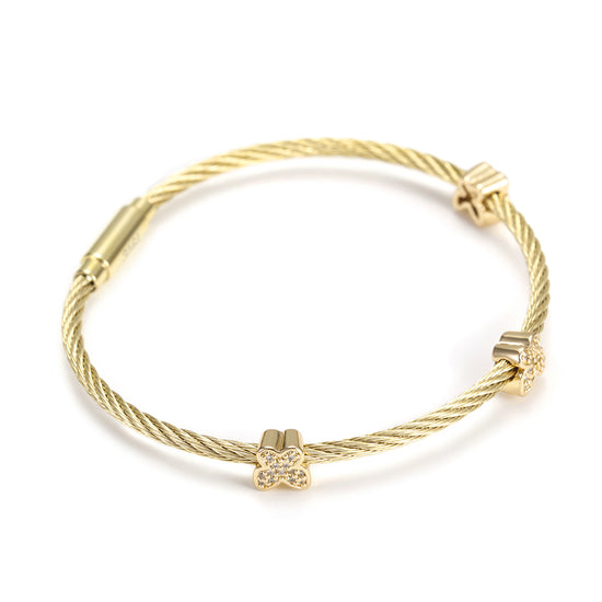 Cable Butterfly Bracelet-NSB1527ST