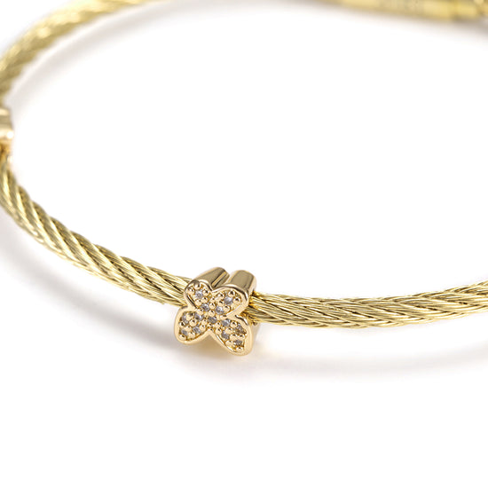 Cable Butterfly Bracelet-NSB1527ST