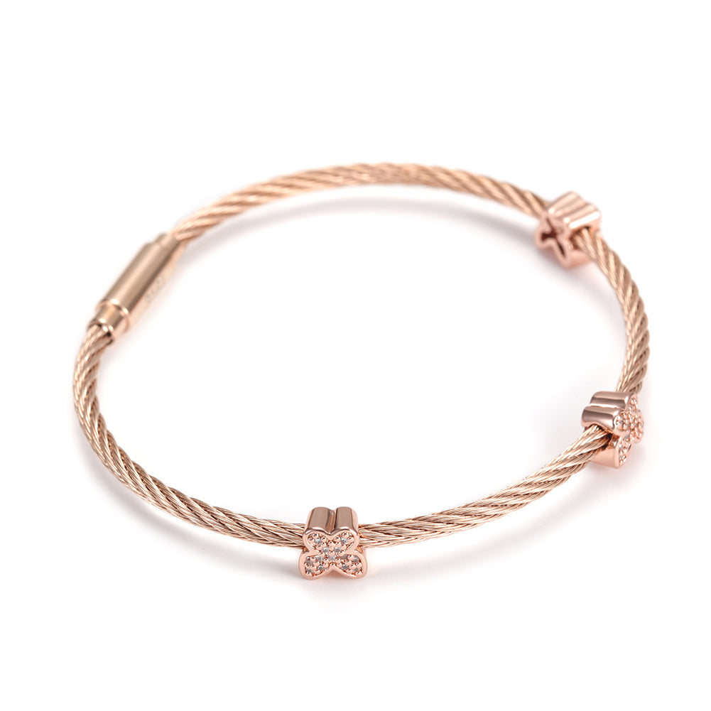 Cable Butterfly Bracelet-NSB1527ST