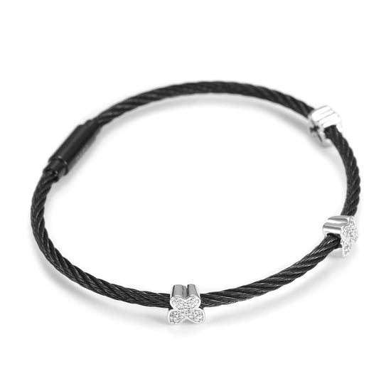 Cable Butterfly Bracelet-NSB1527ST