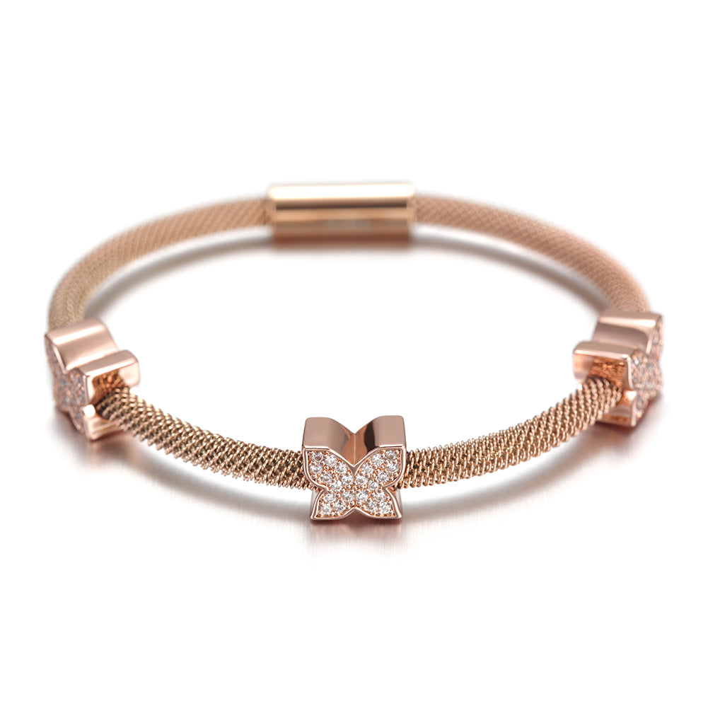 Cable Butterfly Bracelet-NSB1528ST