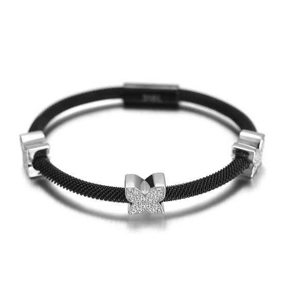 Cable Butterfly Bracelet-NSB1528ST