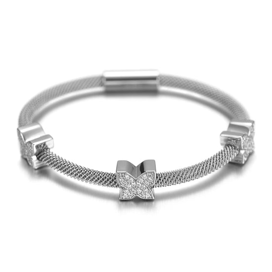 Cable Butterfly Bracelet-NSB1528ST