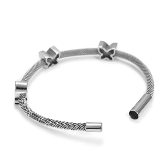 Cable Butterfly Bracelet-NSB1528ST