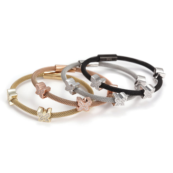 Cable Butterfly Bracelet-NSB1528ST