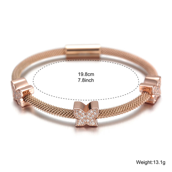 Cable Butterfly Bracelet-NSB1528ST