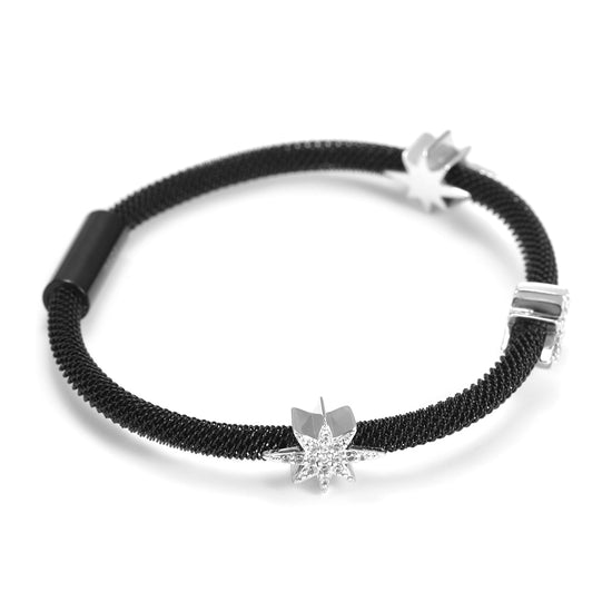 Cable Multi angle Star Bracelet-NSB1529ST