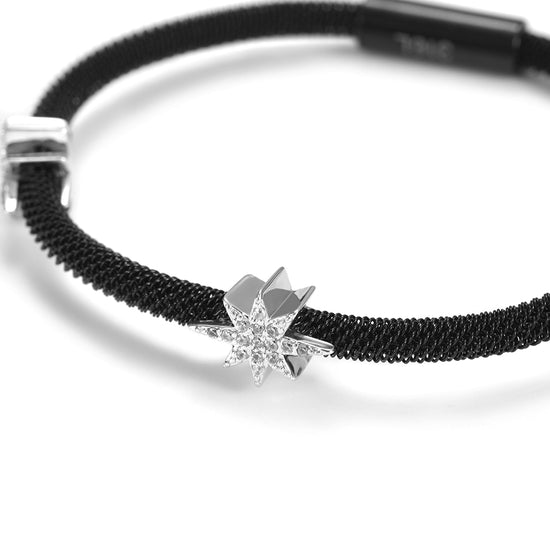 Cable Multi angle Star Bracelet-NSB1529ST