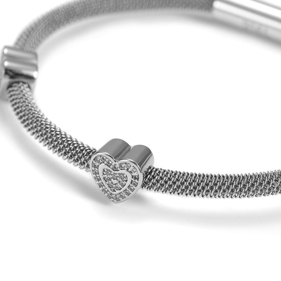 Cable Love Zircon Bracelet-NSB1530ST