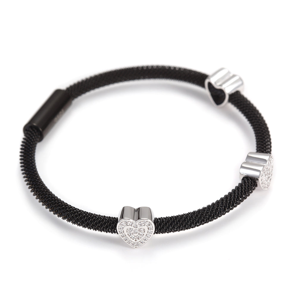 Cable Love Zircon Bracelet-NSB1530ST