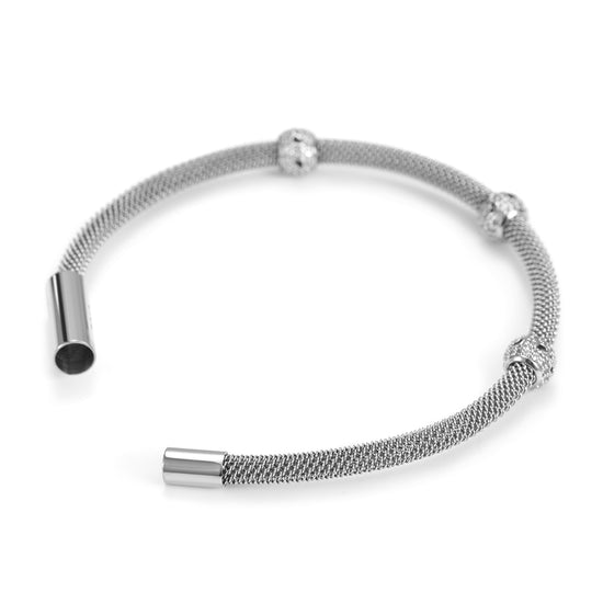 Cable heart-shaped hollow bracelet-NSB1531ST