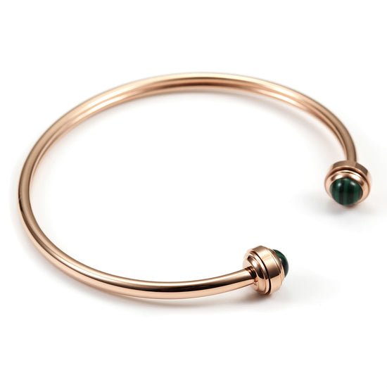 Simple C-shaped gemstone bracelet-NSB1535ST