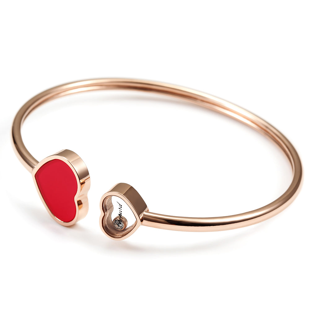 C-shaped colorful heart-shaped bracelet-NSB1536ST