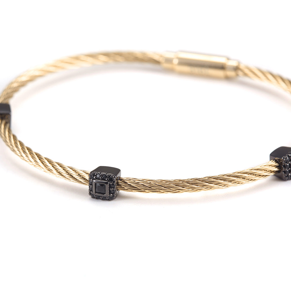 Cable Twisted Circle Bracelet-NSB1566ST