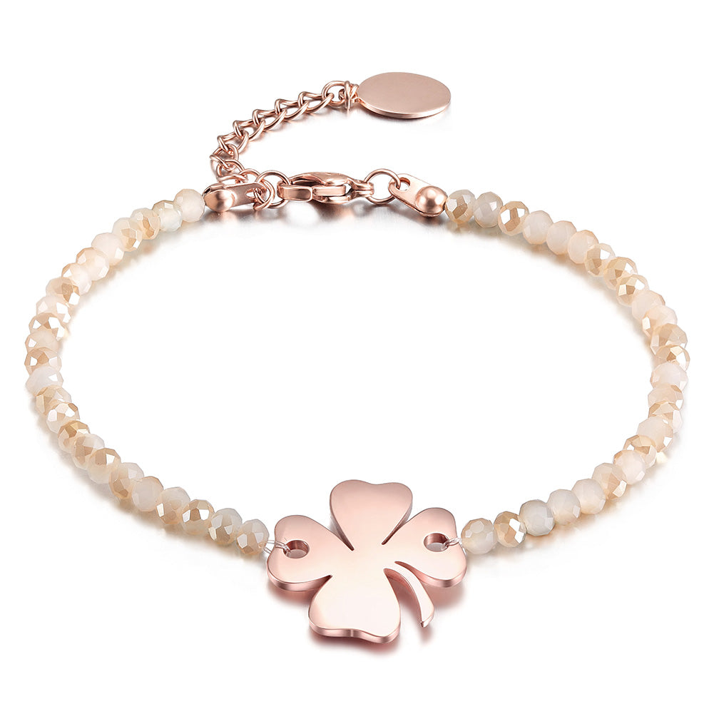 Rose Gold Flower Bracelet-NSB1568ST