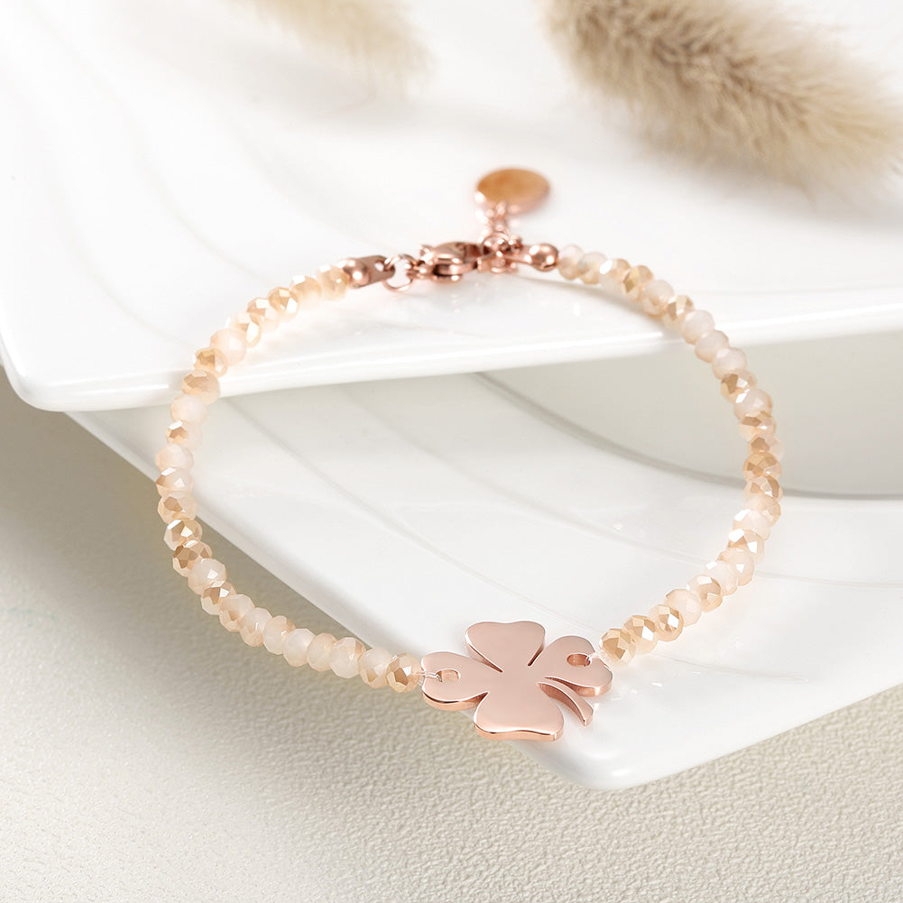 Rose Gold Flower Bracelet-NSB1568ST