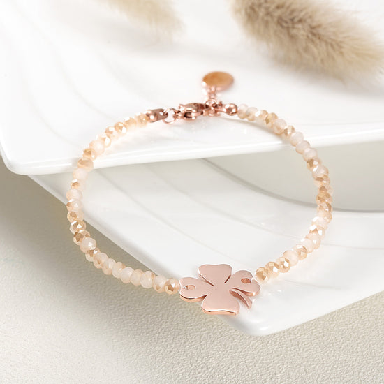 Rose Gold Flower Bracelet-NSB1568ST