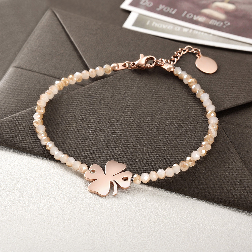 Rose Gold Flower Bracelet-NSB1568ST