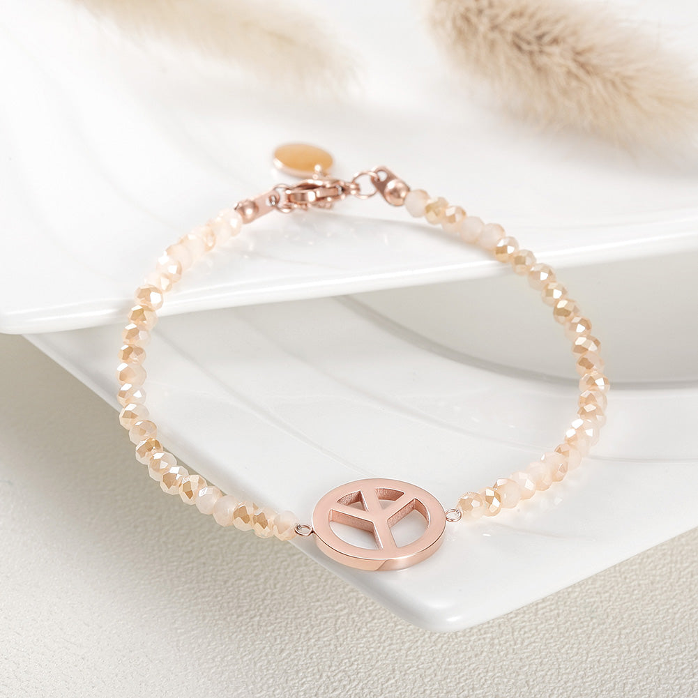 Rose Gold Leaf Bracelet-NSB1569ST