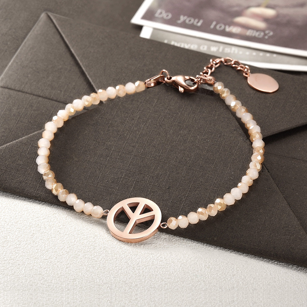 Rose Gold Leaf Bracelet-NSB1569ST