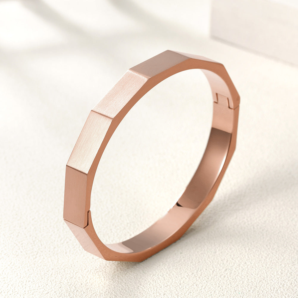 Polygonal Creative Smooth Bracelet-NSB1587ST