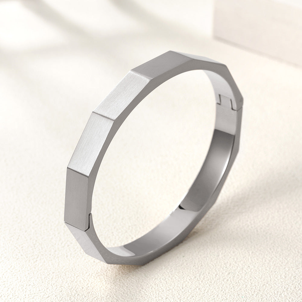 Polygonal Creative Smooth Bracelet-NSB1587ST