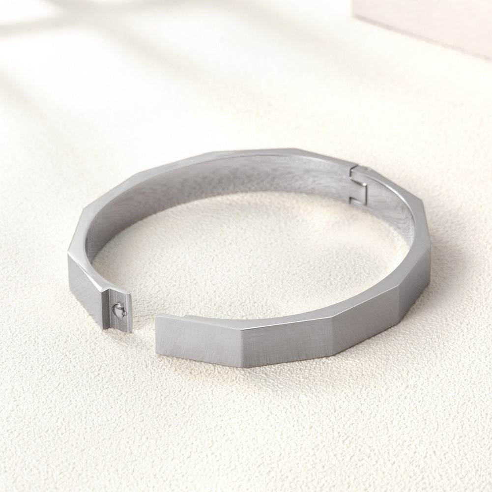 Polygonal Creative Smooth Bracelet-NSB1587ST