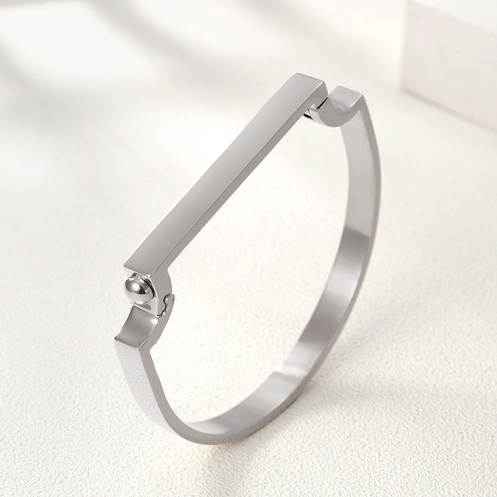 Irregular C-shaped bracelet-NSB1590ST