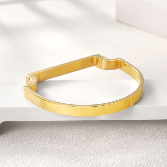 Irregular C-shaped bracelet-NSB1590ST