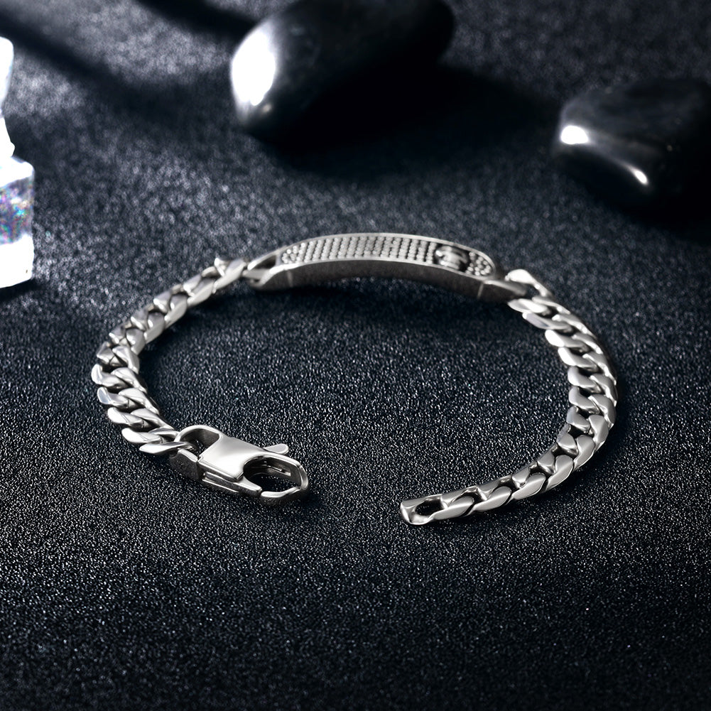 Silver hollow bracelet-NSB1598ST