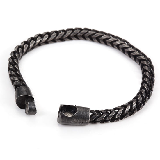 Black cable bracelet-NSB1617ST