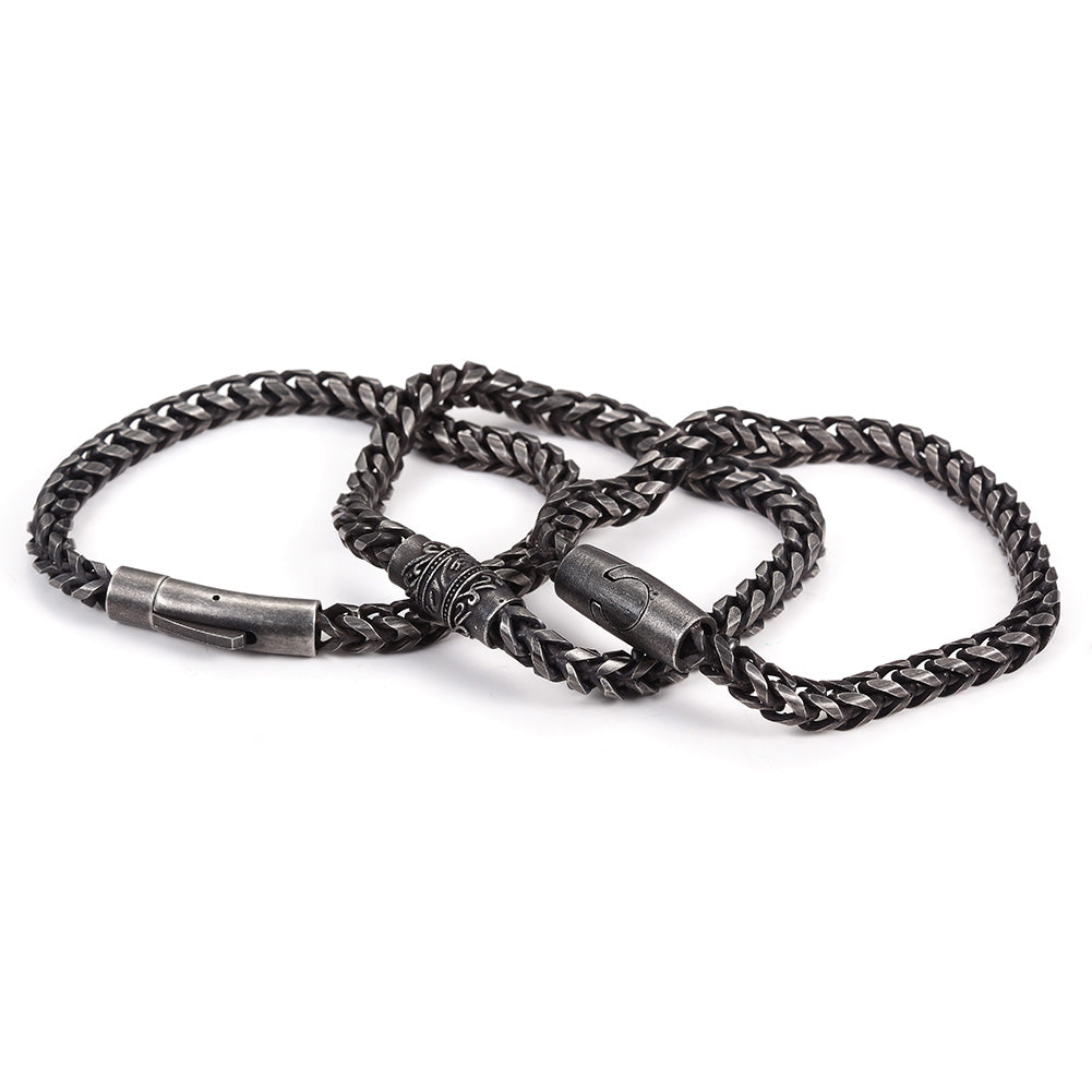 Black cable bracelet-NSB1617ST