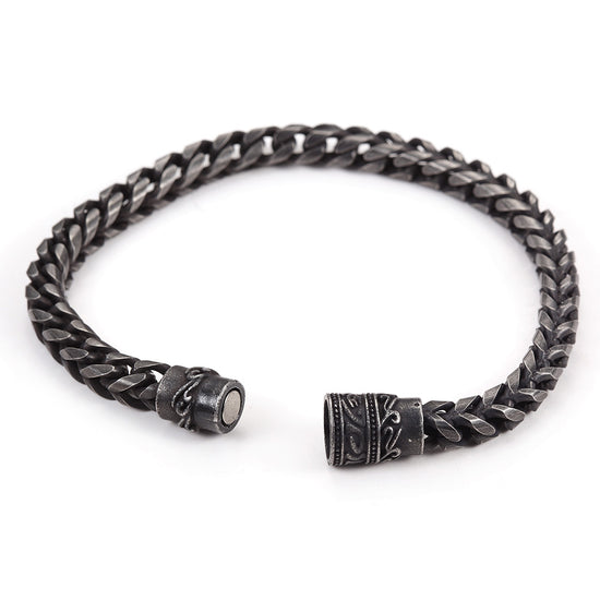 Black cable bracelet-NSB1618ST